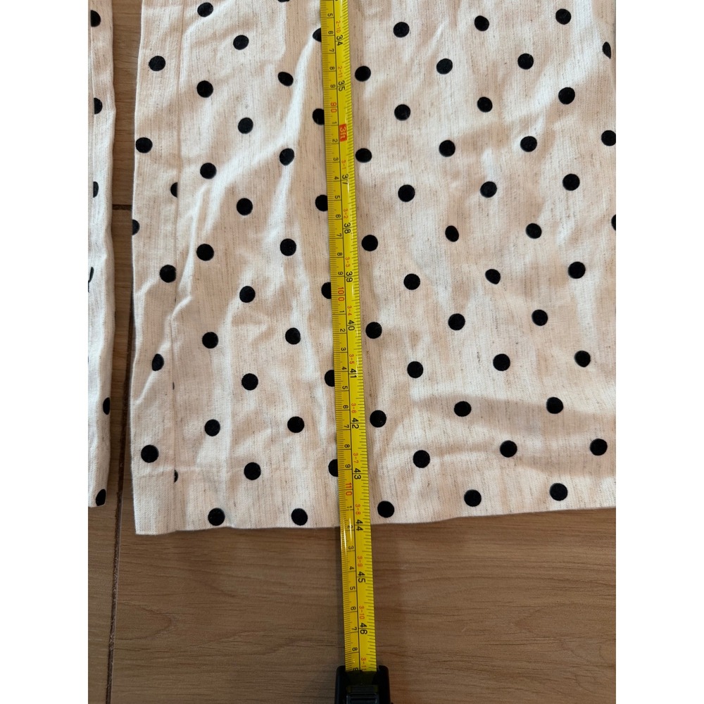 Amanda Uprichard Polka Dot Linen Blend Wide Leg Pants Cream Black Size S - Picture 7 of 11